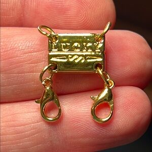 18k Gold Plated Lucky Magnetic Necklace Layering Clasp